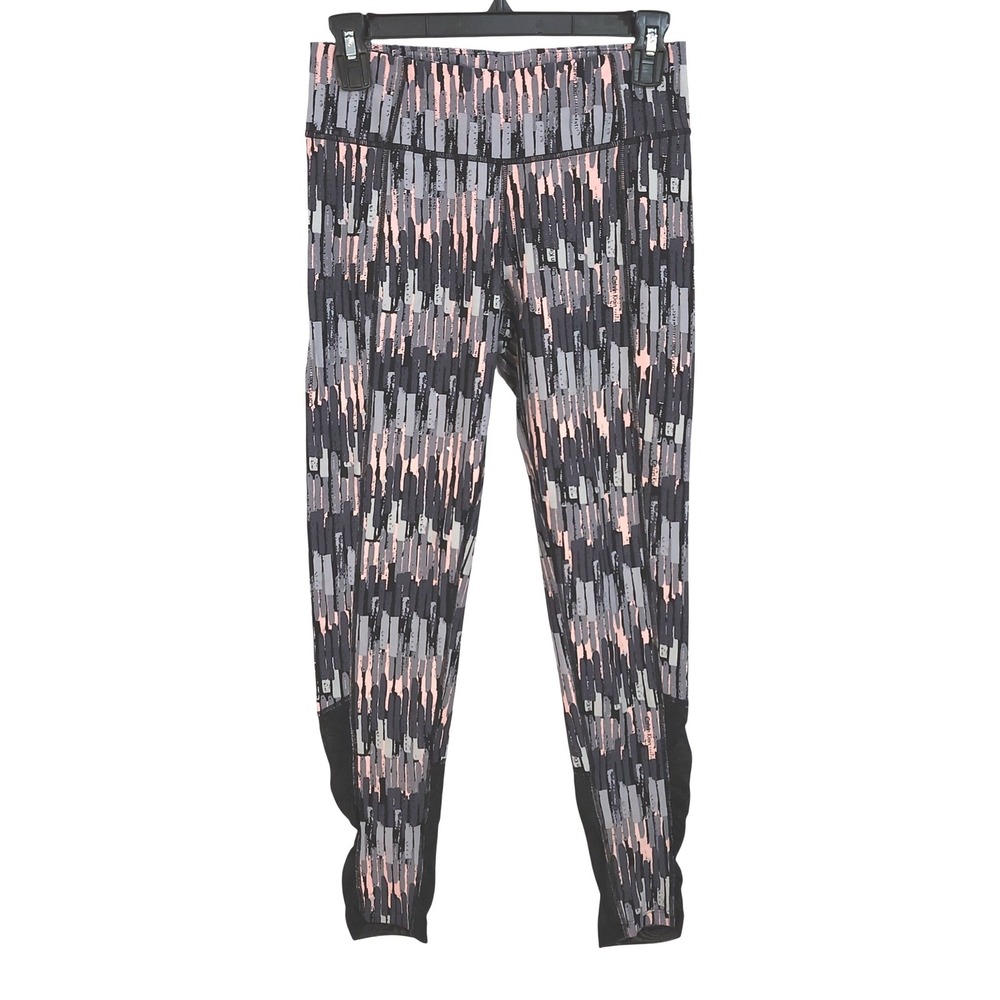 Calvin Klein Performance 7/8 Leggings Womens Medium Abstract Print Mesh Panel‎